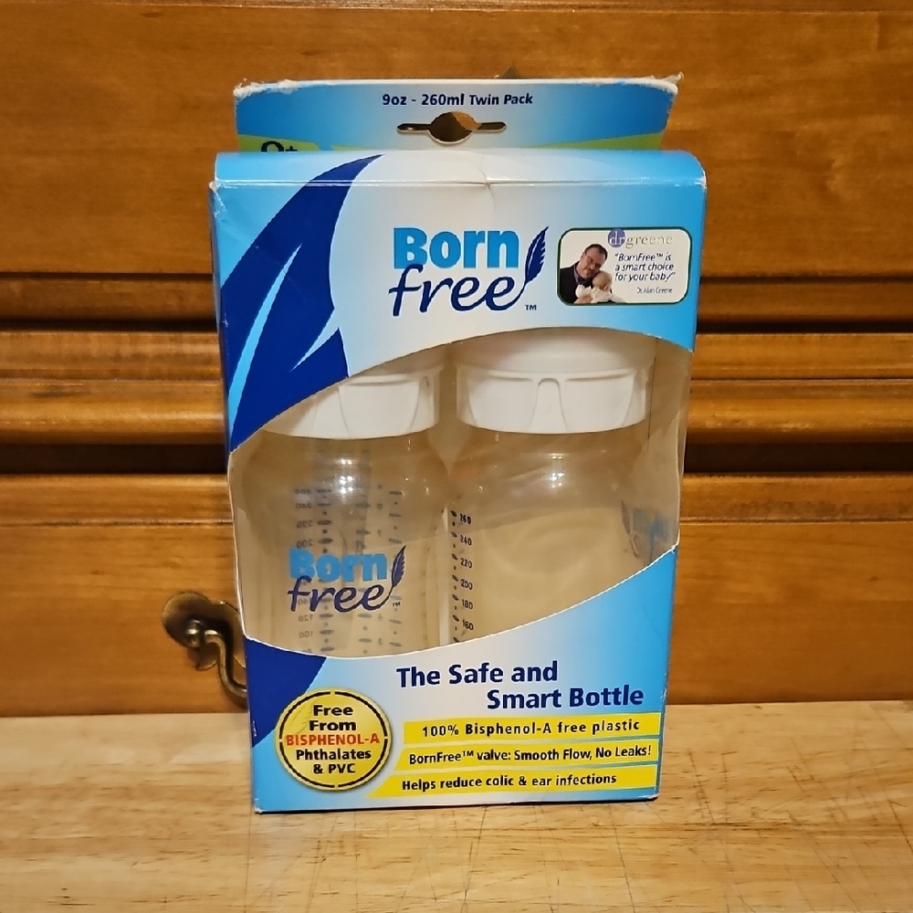 Born Free Baby Bottles Twin Pack - Clear/0+ Months